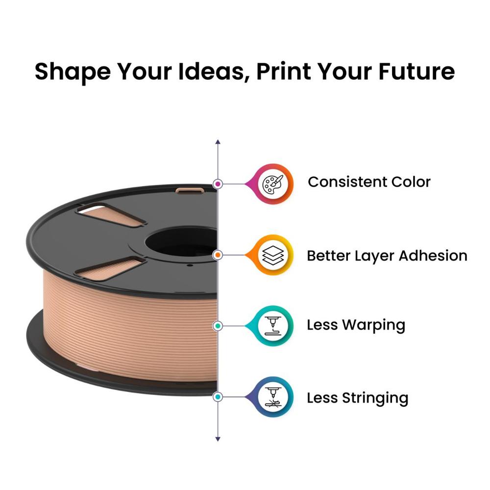 PLA Pro Matte 3D Printing Filament (Skin) | Filament Weight: 1KG | 1.75mm