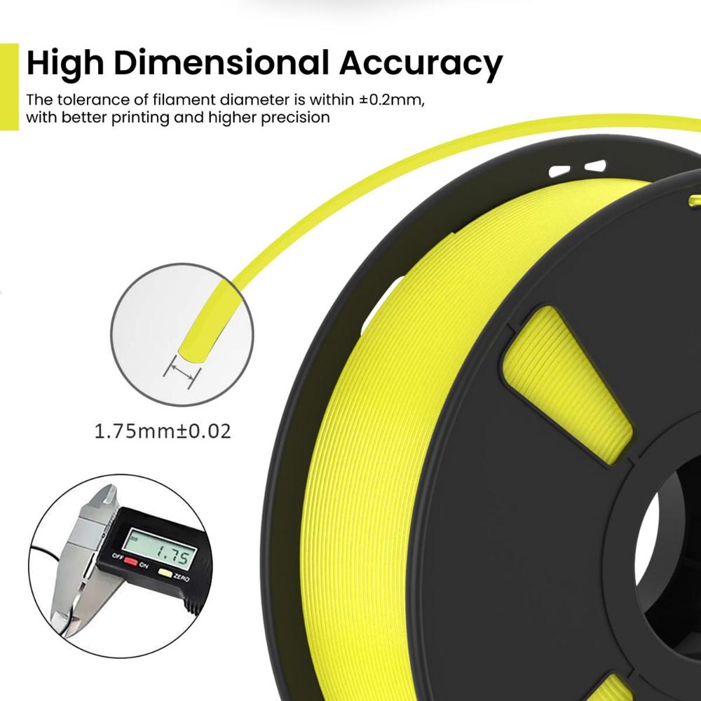 PLA Pro Matte 3D Printing Filament (Yellow) | Filament Weight: 1KG | 1.75mm