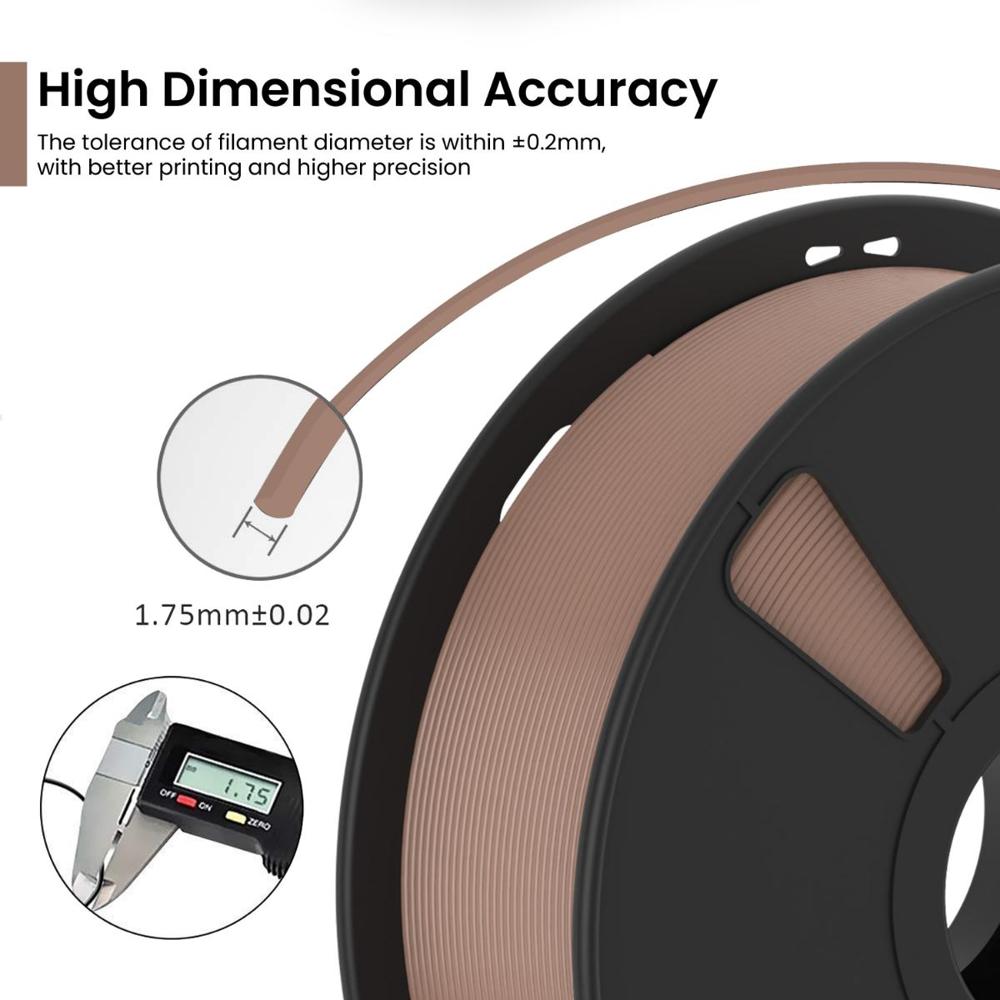 Almightyfila Pla+ 3d Printing Filament (Light Gray) | Filament Weight: 1kg | 1.75mm - Color: Pink