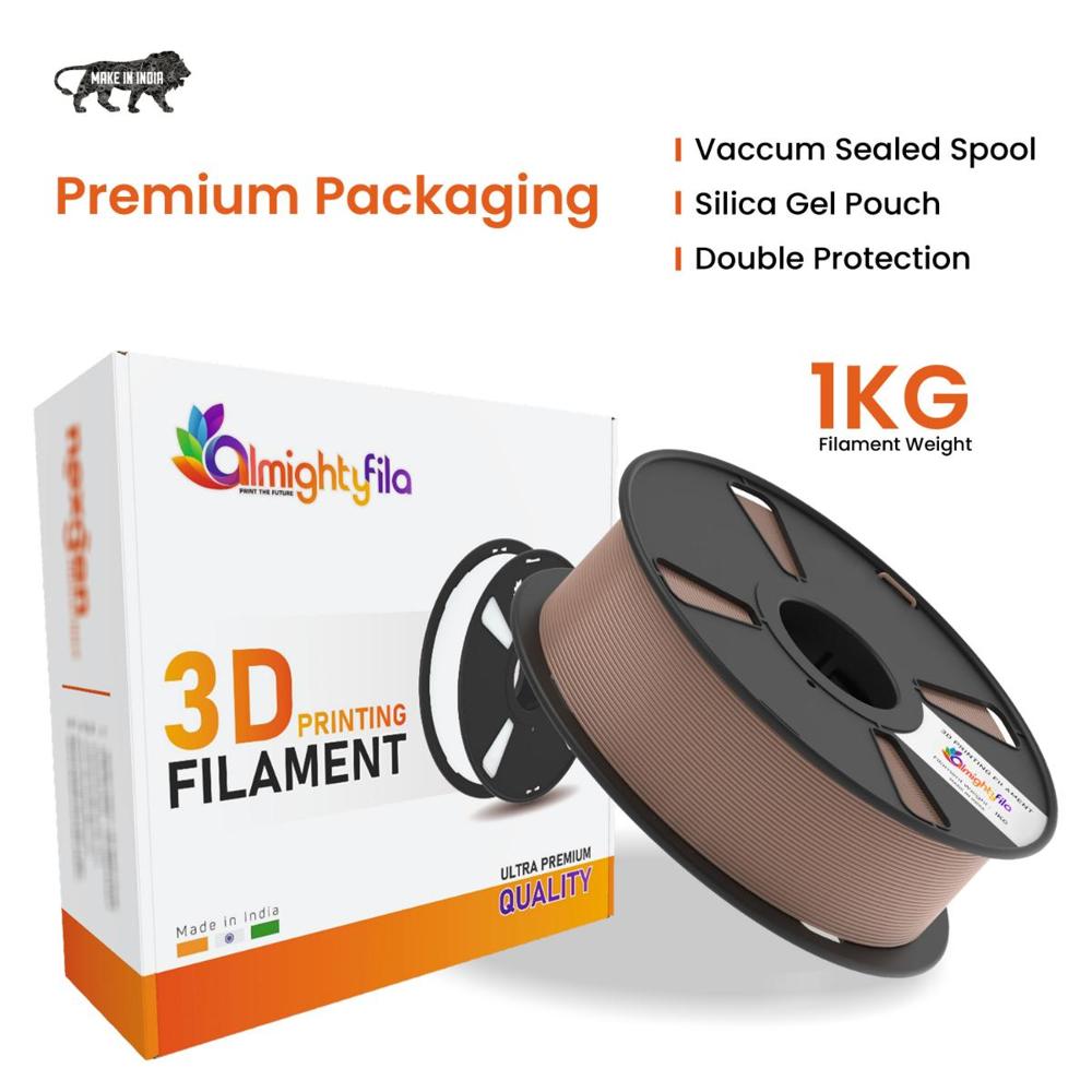 Almightyfila Pla+ 3d Printing Filament (Light Gray) | Filament Weight: 1kg | 1.75mm - Color: Pink