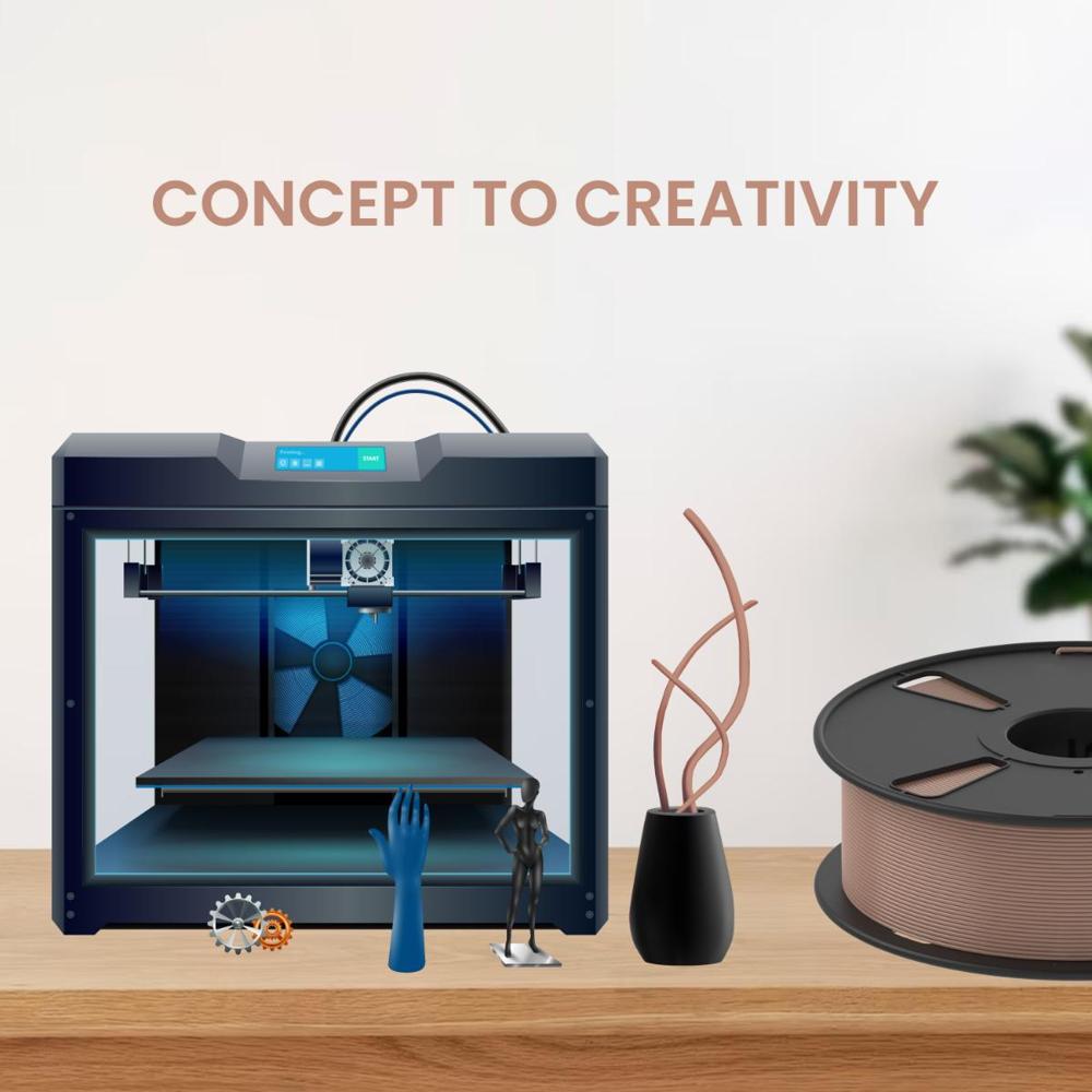 Almightyfila Pla+ 3d Printing Filament (Light Gray) | Filament Weight: 1kg | 1.75mm - Color: Pink