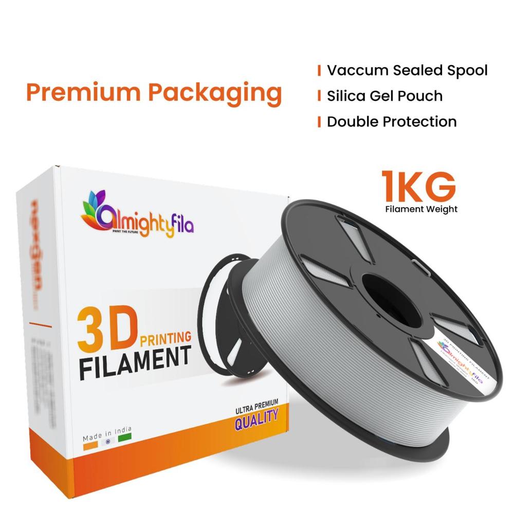 Almightyfila Pla+ 3d Printing Filament (Light Gray) | Filament Weight: 1kg | 1.75mm - Color: Pink