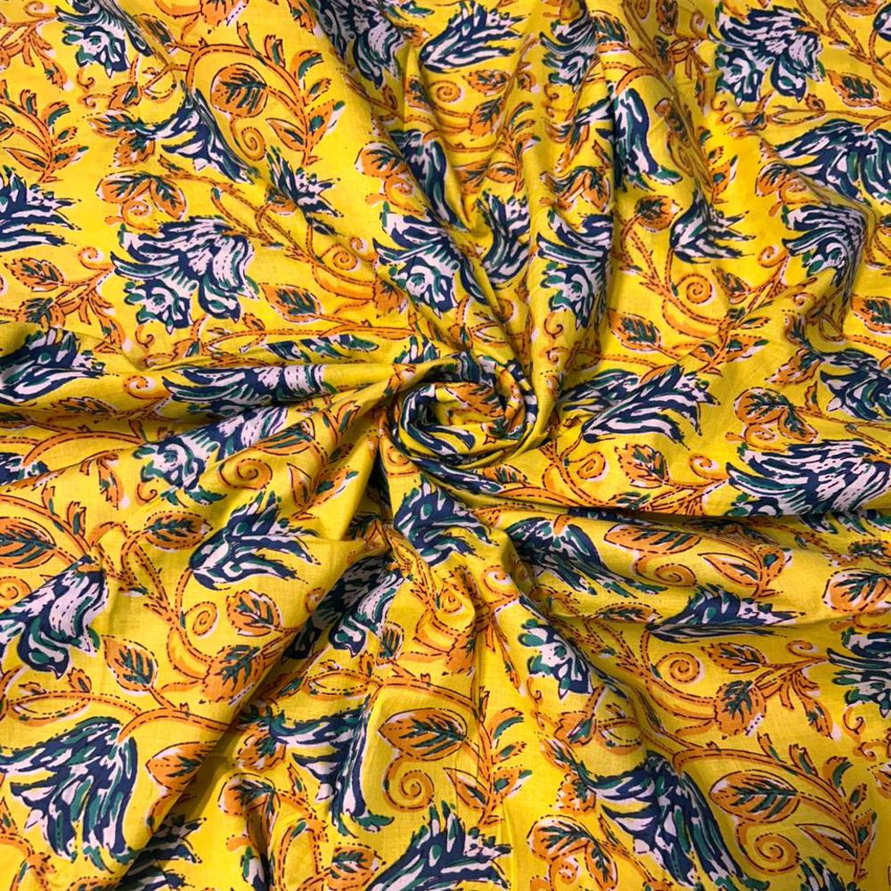 Cottton Fabric - 100% Cotton, Multicolor, Printed | Washable For All Seasons: Winters, Summers, Autumn, Rainy & More