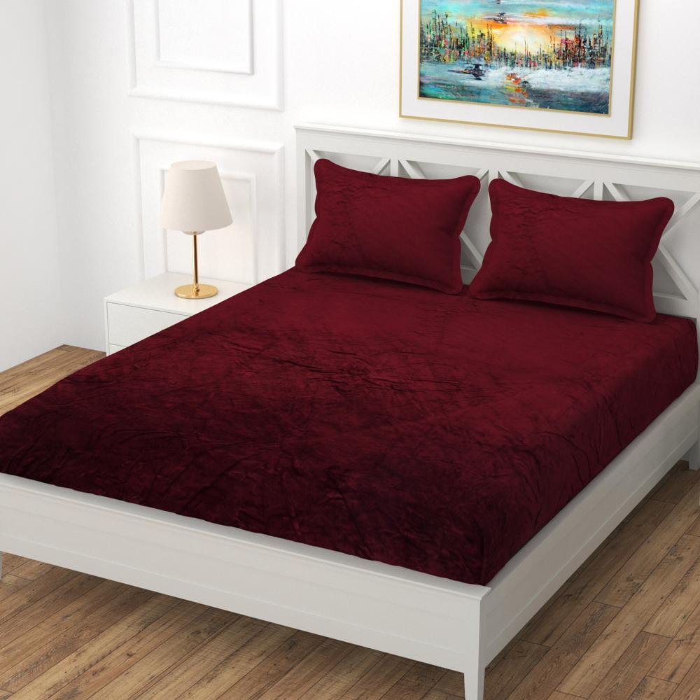 Warm Woolen Fitted Bedsheet - Feature: '