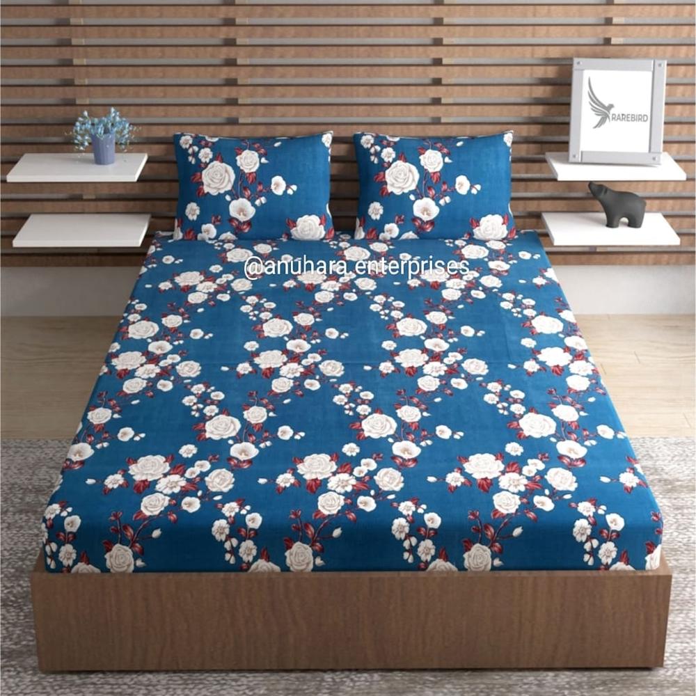 COTTON DOUBLE BED FITTED BEDSHEET 1