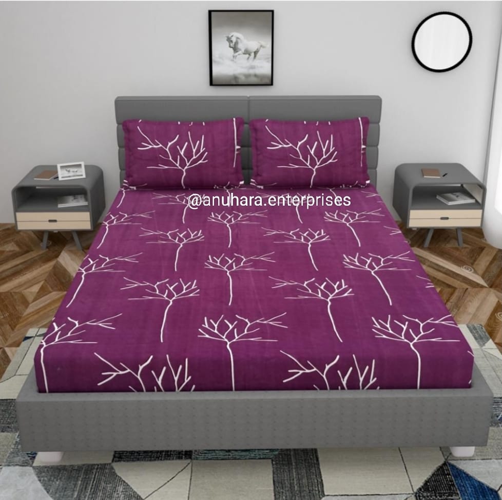 COTTON DOUBLE BED FITTED BEDSHEET 1