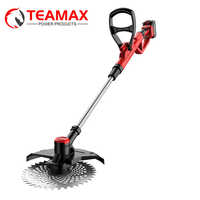 Tm-gt307li Cordless Grass Trimmer - High-quality Metal, Adjustable 120-150cm Telescopic Handle | Ptfe Coated Finish, 700w Brushless Motor, Includes 3 Prong Cultivator & Garden Fork
