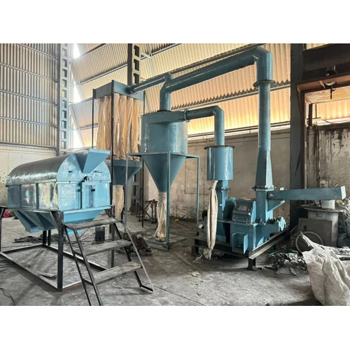 Double Shaft Grinder Pulverizer Machine - Mild Steel Material, Fully Customizable Size | Electric Powered, Ideal for Grinding Grains, Herbs, Plastics, Chemicals