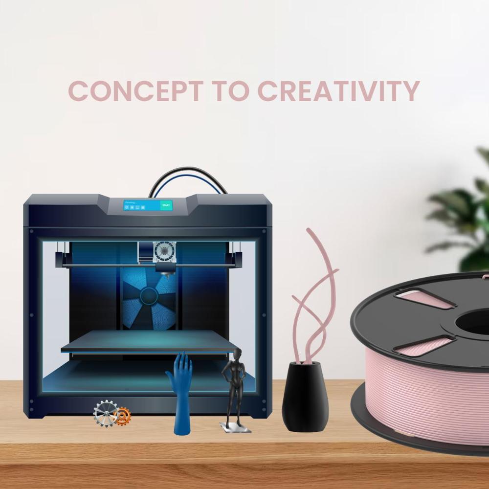 Petg Pro 3d Printer Filament (Pink) | Filament Weight: 1kg | 1.75mm - Color: Pink