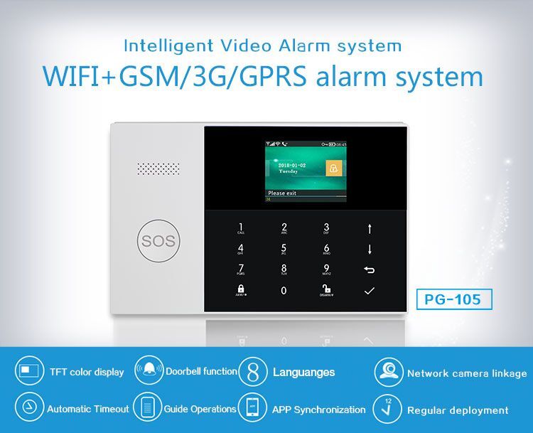 Gsm Security System Alarm - Color: Black