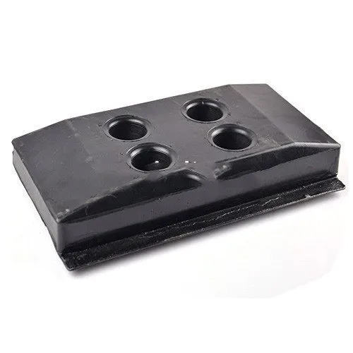 Dynapac Paver Track Pad - Natural Material, Various Sizes, Black Color, Polished Finish | Coated Surface Treatment, Excellent Traction
