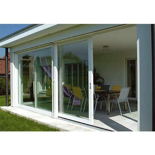 Glass Sliding Door - Color: White