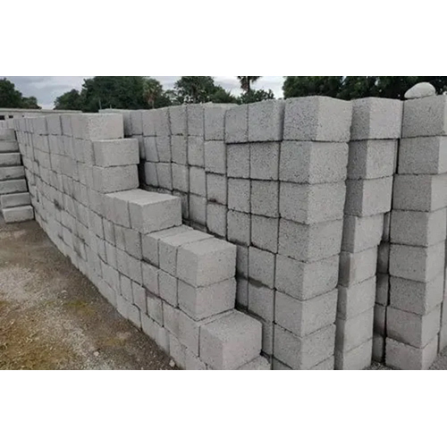 12X8X4 Inch Concrete Blocks - Color: Grey