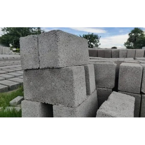 16X8X6 Inch Concrete Blocks - Color: Grey