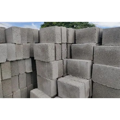 12X6X4 Inch Concrete Blocks - Color: Grey