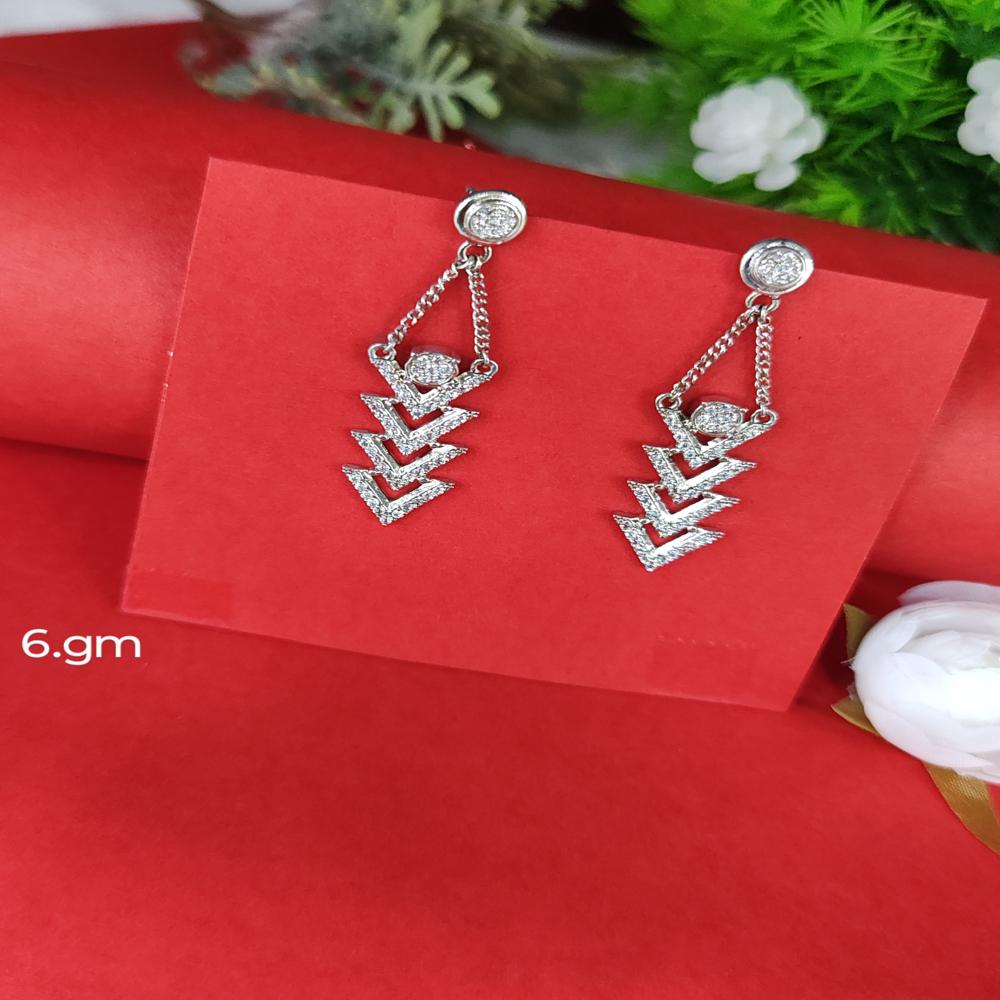 92.5 Silver Jhumka Earrings - Standard Size, Ruby Stone Detailing | Traditional Elegance, High Durability, Ideal For Weddings & Gifts