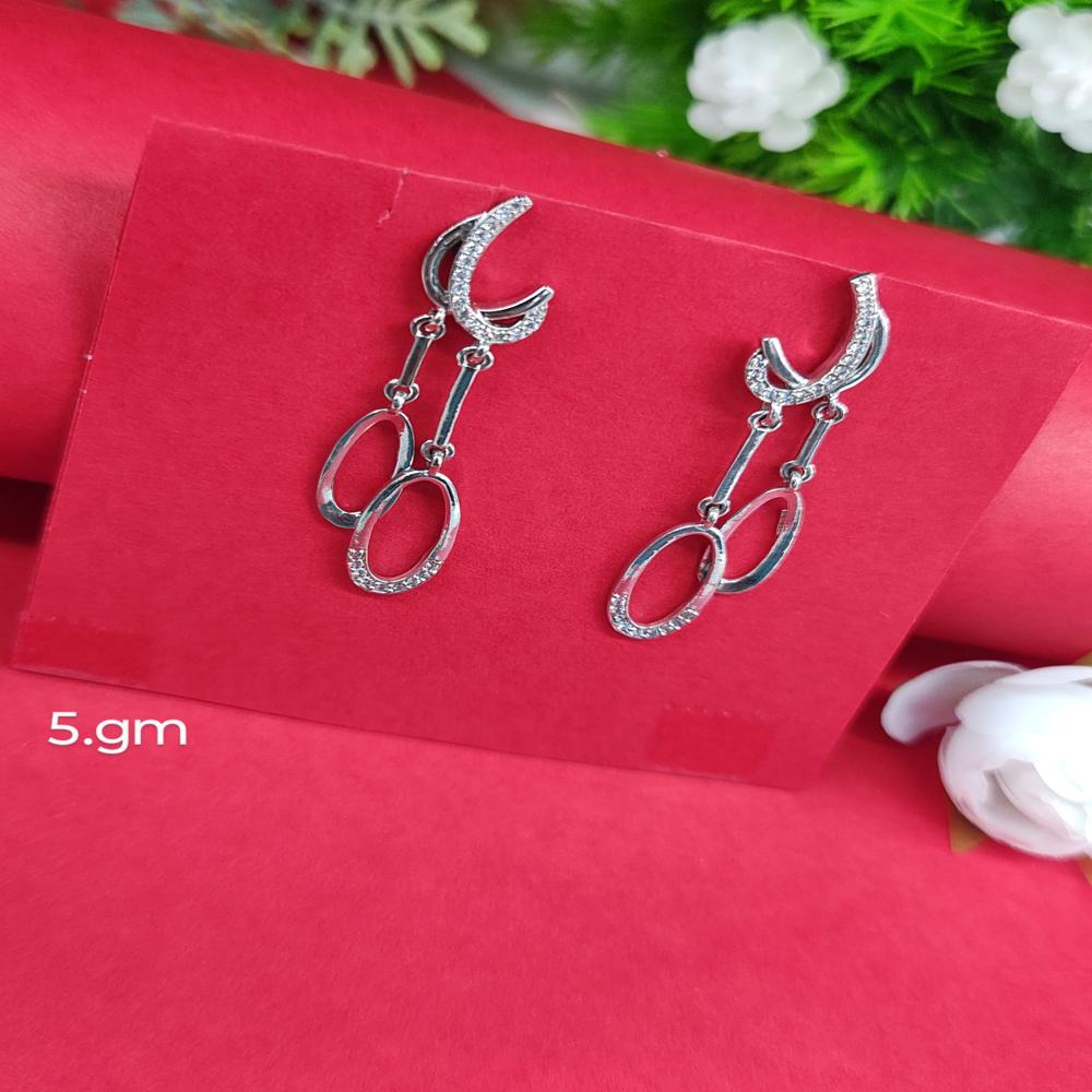 92.5 Silver Jhumka Earrings - Standard Size, Ruby Stone Detailing | Traditional Elegance, High Durability, Ideal For Weddings & Gifts