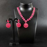 Pink Diamond Necklaces Set