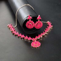 Pink Diamond Necklaces Set