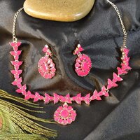 Pink Diamond Necklaces Set