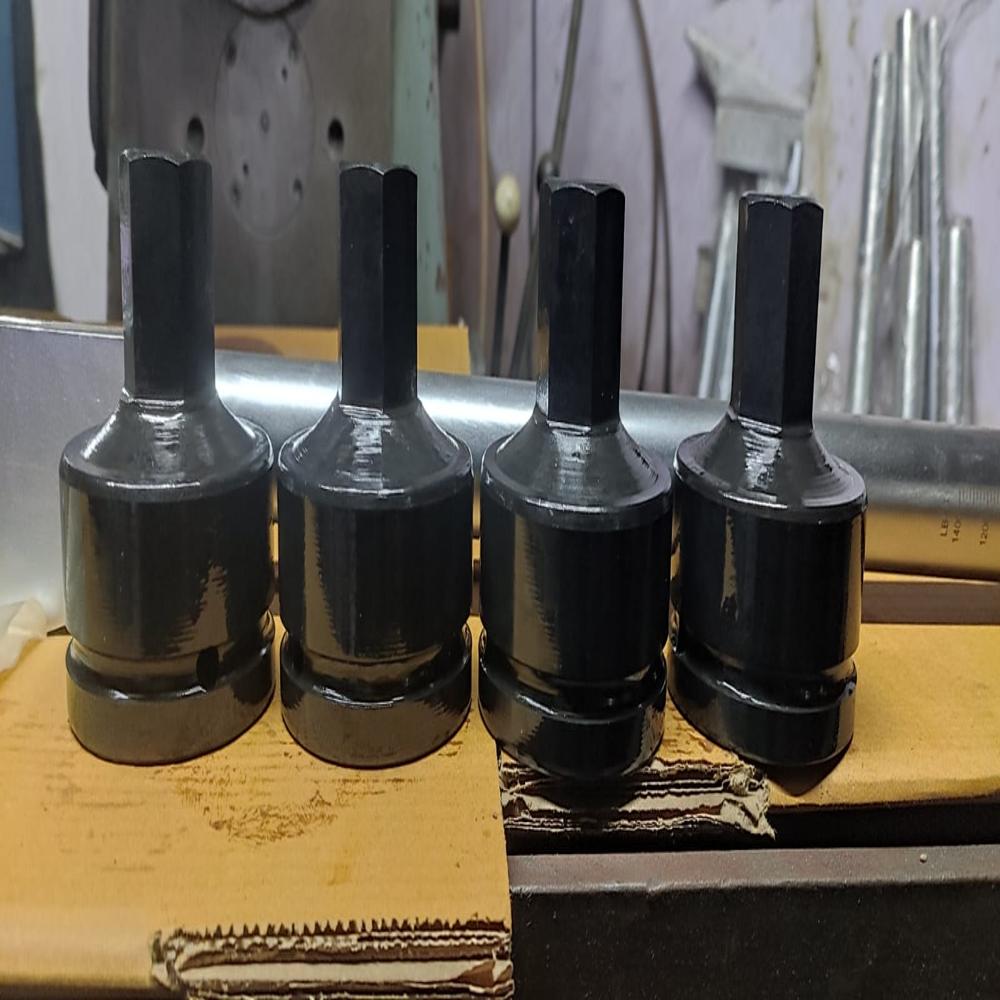 Hex Bit Socket - Stainless Steel 1/2 Inch Size Sleek Black Color | Durable Tool For Efficient Industrial Use