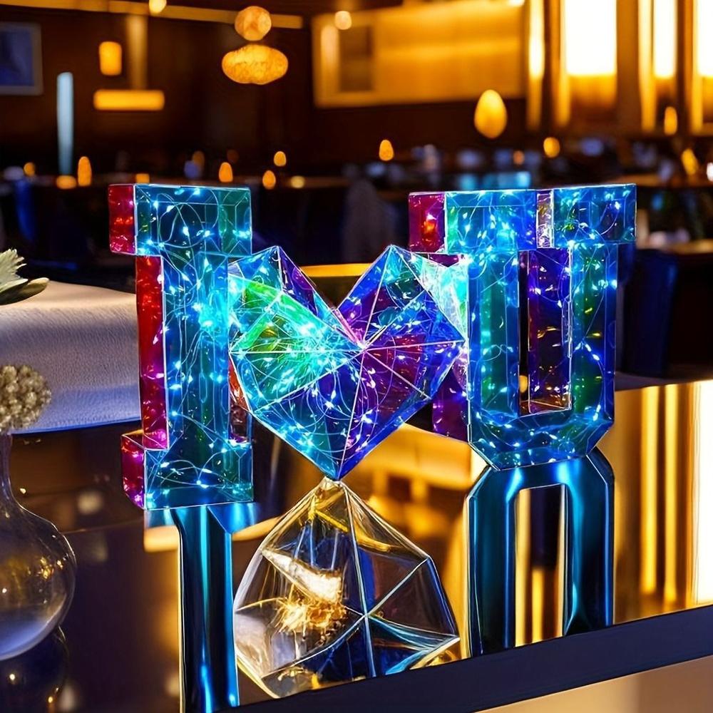 Creative RGB magical I Love You c Decorative Lamp