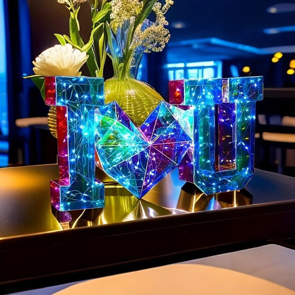 Creative RGB magical I Love You c Decorative Lamp