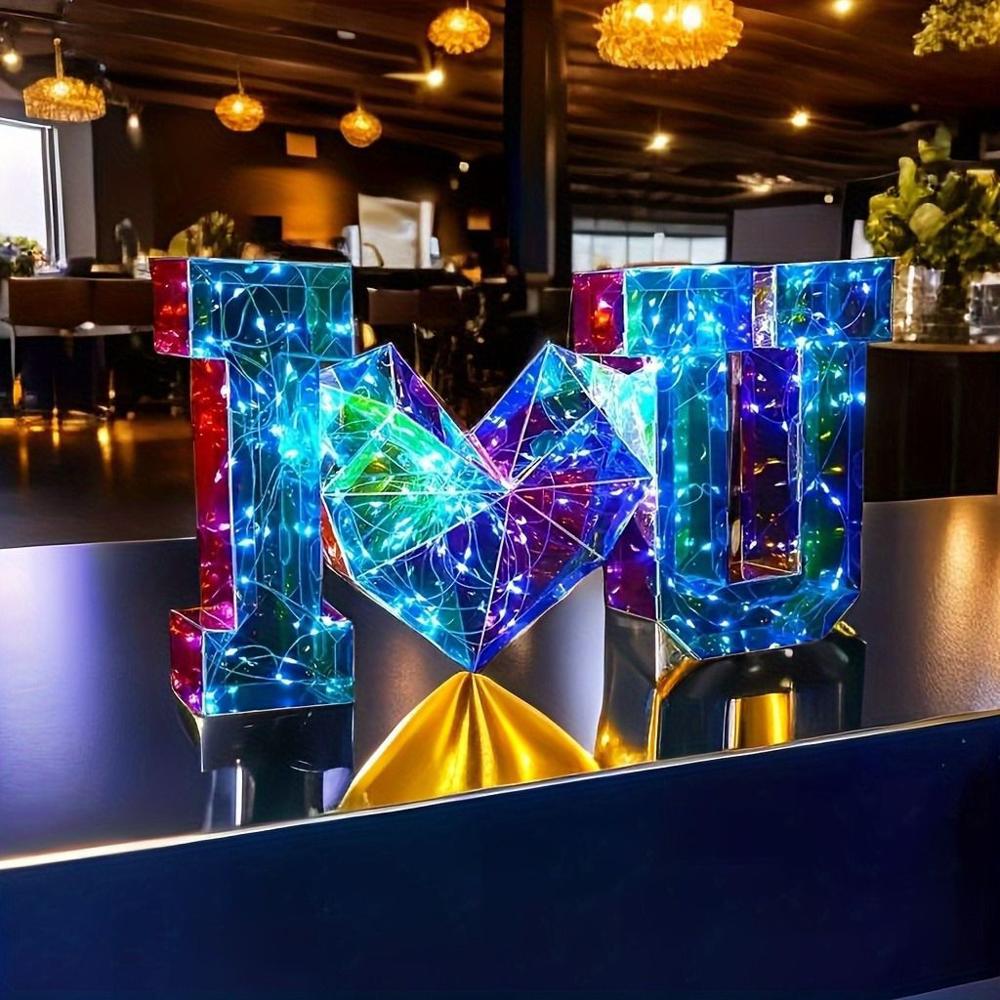Creative RGB magical I Love You c Decorative Lamp