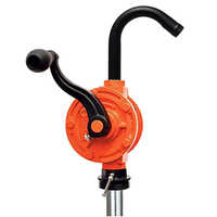 Groz Rotary Barrel Pump - Mild Steel, 37x18x15.4 Cm | Pneumatic Power, Medium Pressure, Custom Size, Three-piece Suction Tube