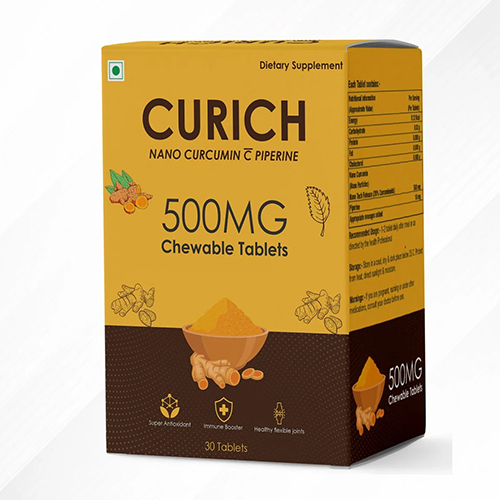 500 Mg Nano Curcumin C Piperine Chewable Tablets - Dosage Form: Liquid