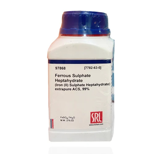 Ferrous Sulphate Heptahydrate Extrapure Acs 99% 500G Srl - Application: Laboratory