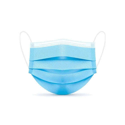 Three Ply Non Woven Disposable Face Masks - Color: Sky Blue