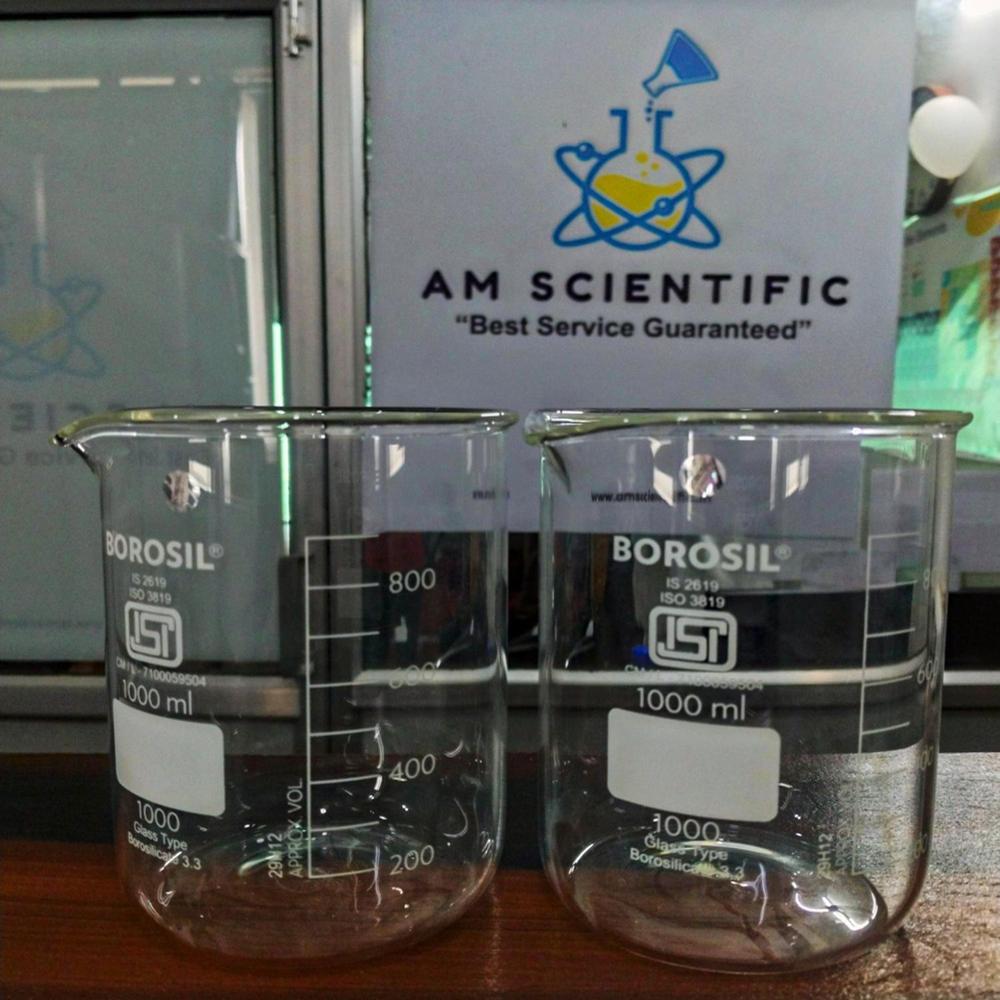500ml Beaker Low Form With Spout - High-Quality Glass, 5000 Milliliter Capacity, Transparent Color | Ideal for Laboratory Measuring and Mixing
