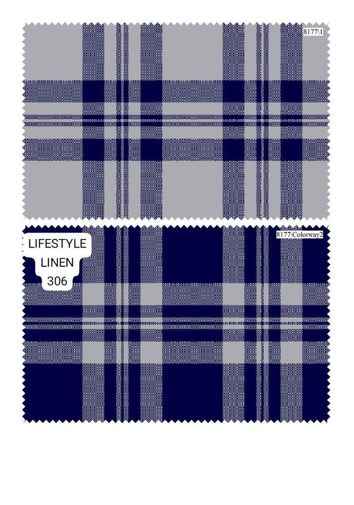 Linen Cotton Checks Fabric - Color: Multi Colours