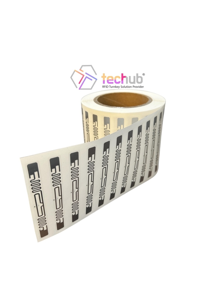 Uhf Rfid Inlay Label 9640 Tch-0469 - Pet Material, 3.732x0.319 Inches, White Transparent Color | Higgs-3/9 Ic, 512-bit User Memory, Password Protected