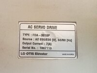 LG-OTIS FDA-3010P SERVO DRIVE