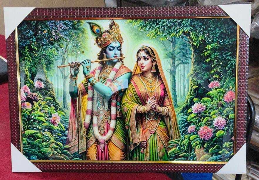 Hindu Religious Crystal Mdf Frames - Color: Multicolour