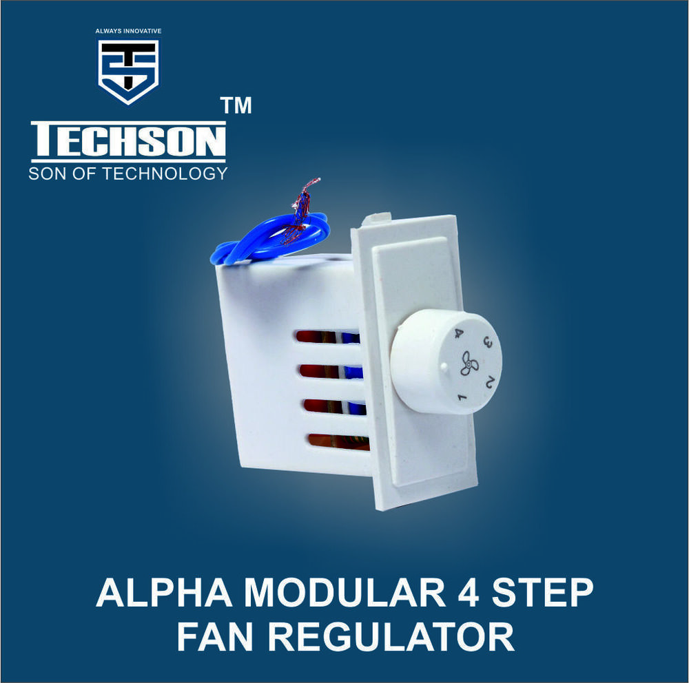 Fan Regulator - Polycarbonate Material, 100w Rated Power | 5 Speed Control, White Color, 220-240v Power Requirement, 1-year Warranty