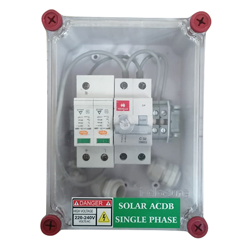 Single Phase Solar Alternating Current Distribution Box - Color: White