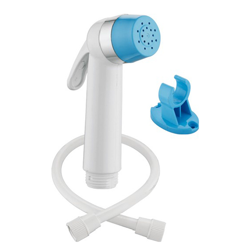 Tetra 2 In 1 Overhead Shower - PVC Plastic, Glossy Finish, Round Shape | Blue LED Light & White Options for Soothing Shower Experience