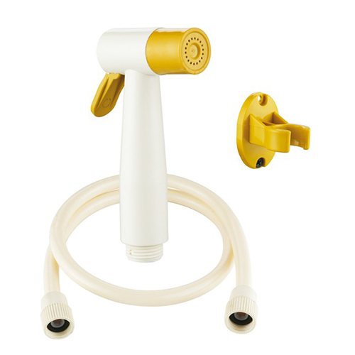 Splash 2 In 1 Overhead Shower - PVC Plastic, Glossy Finish, Round Shape, Ivory Gold Color | Handheld and Regular Use, Multiple Water Modes, Elegant Bathroom Upgrade