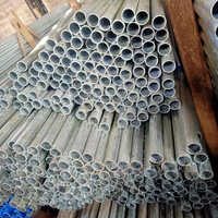 MS Scaffolding Pipe - Mild Steel, Round Shape, Silver Color | Hot Dipped Galvanized, Male Connection for Secure Attachment