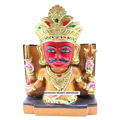 Yellow Marble Nakoda Ji Statue - Color: Multicolor