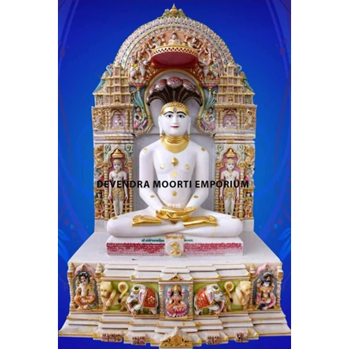 Marble Jain Parikar Statue