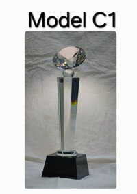 Designer Crystal Trophy - Color: All Colors