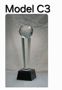 Crystal Glass Trophy - Color: All Colors