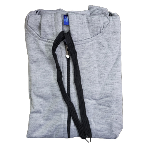 350 Gsm Spun Fleece Zyva Zip-Up Hoodies - Color: Grey