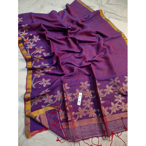 Linen Kotha Jamdani Saree