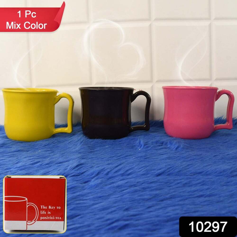 Premium Plastic Coffee / Tea Cups / Mug With Handle (1 Pc / With Color Box / Black) - Application: As Per Product Requirement