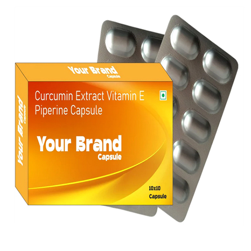 Curcumin Extract Vitamin E Piperine Capsule - Drug Type: General Medicines